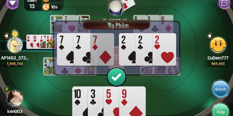 Phỏm xả bài an toàn tránh bị ăn chốt