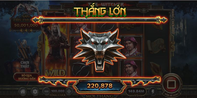 Nổ hũ The Witcher tận dụng vòng thưởng
