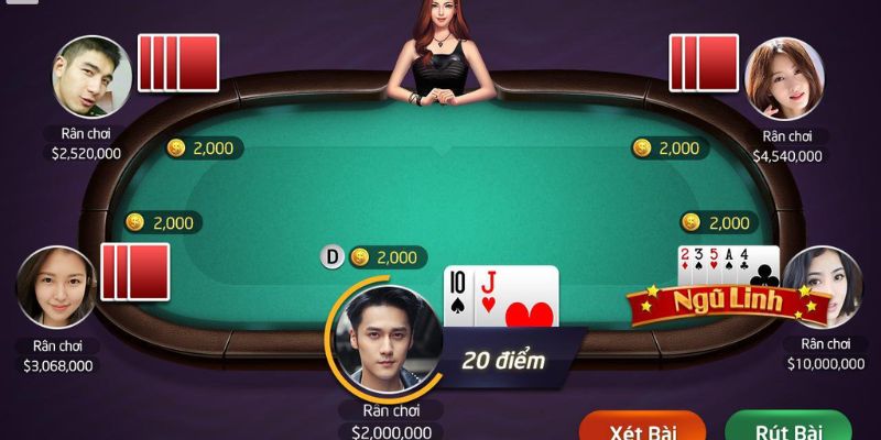 Xì dách tính điểm để quyết định rút hay dừng