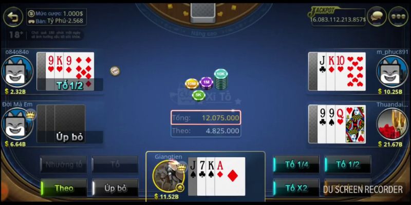 Xì Tố chọn hand khởi đầu thông minh